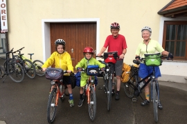 group of people on bikes 